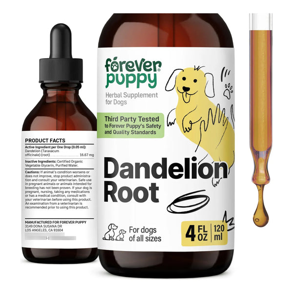 Raíz De Diente De León Natural Para Perros Desintoxicación Hepática 4 fl oz
