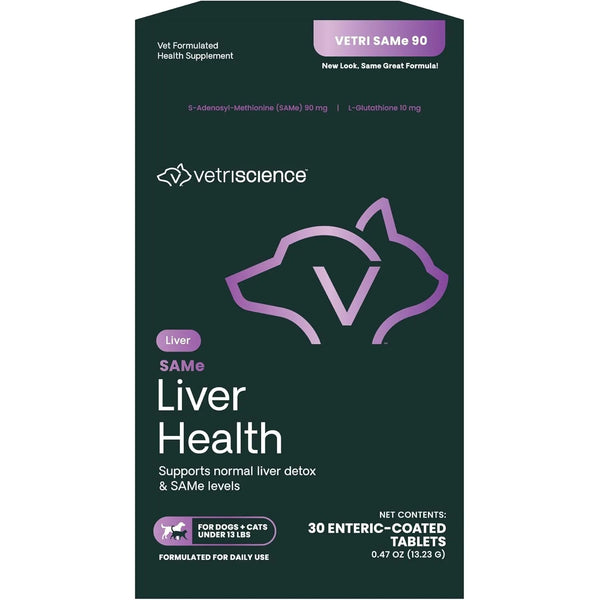 Tabletas Sam E Con Glutation Para Perros Y Gatos Apoyo Hepatico VetriScience
