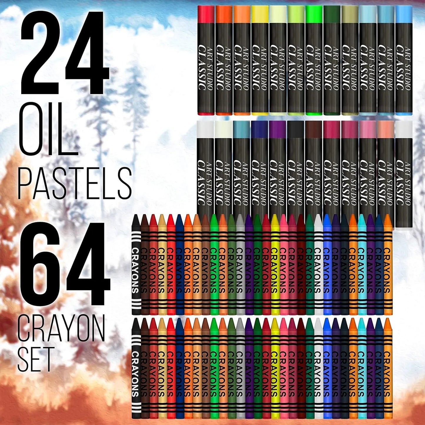 Kit De Arte Profesional 82 Piezas + 20 US Art Supply Estuche Madera