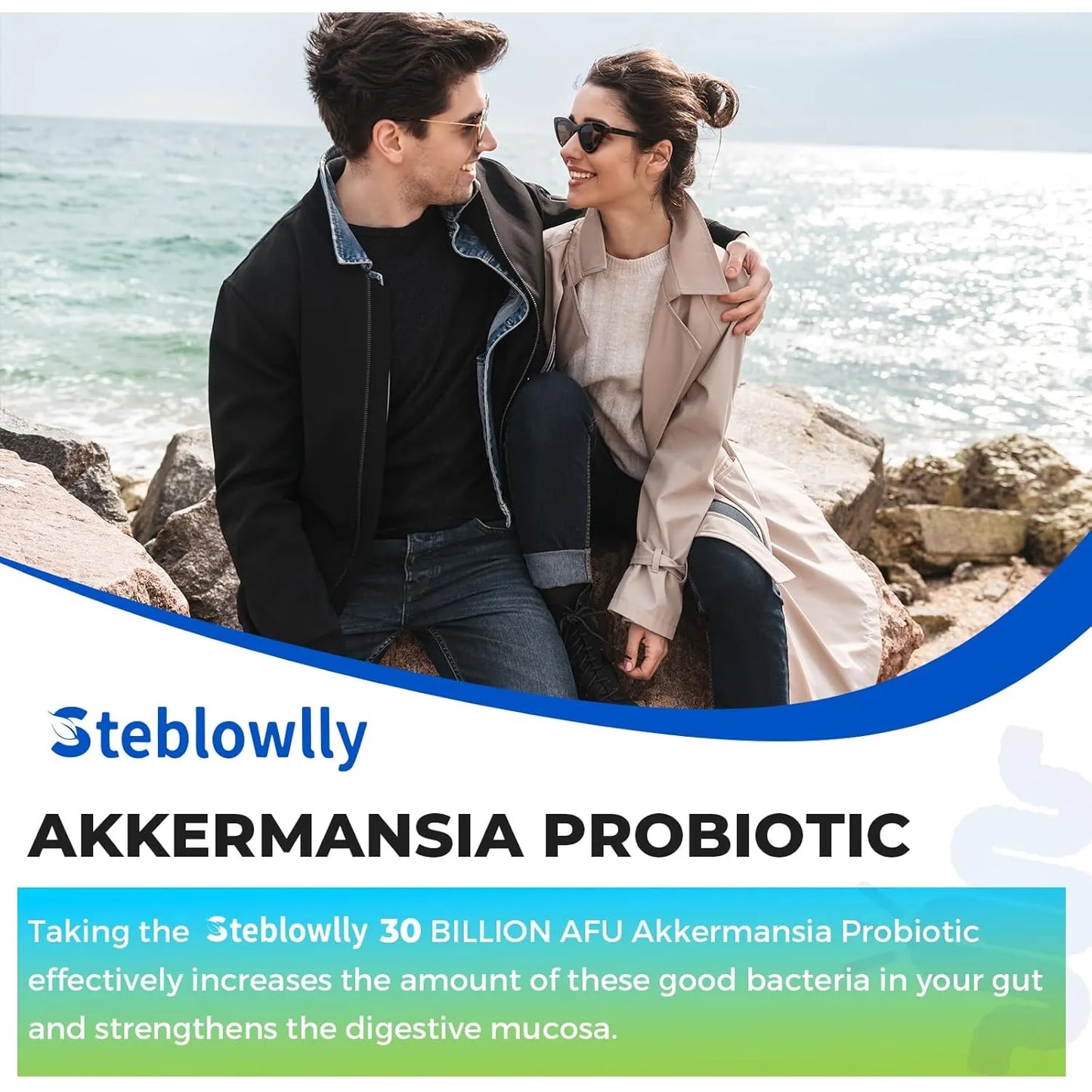 Probióticos Akkermansia GLP 1 Para Salud Intestinal 60 Cápsulas Con Cromo Y Té Verde