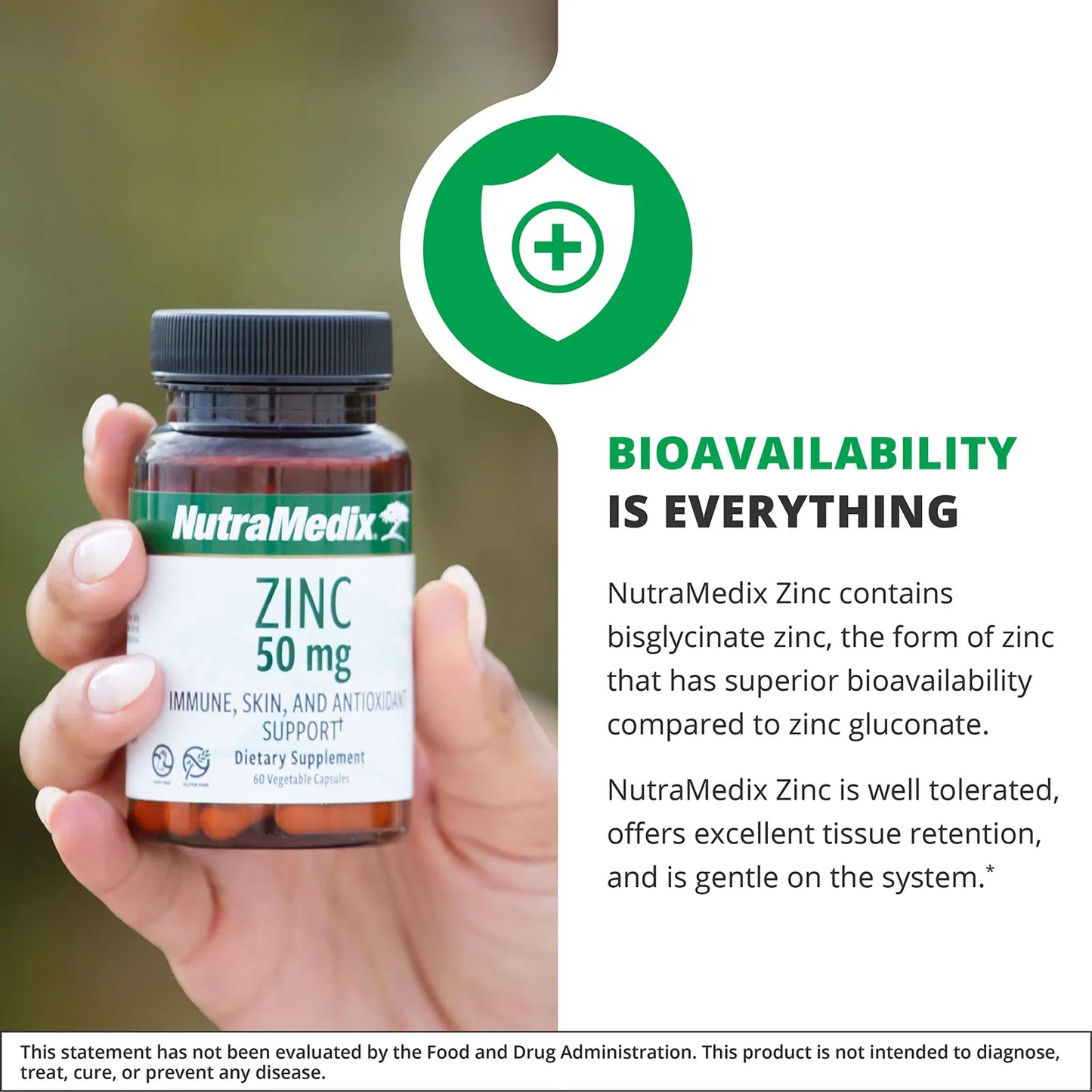 Zinc 50mg NutraMedix Suplemento Para Defensa Inmune Y Piel Saludable 60 Cápsulas