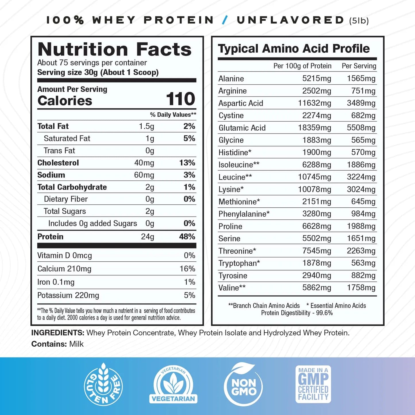 Proteina De Suero De Leche 100 Natural Sin Sabor 1 Kg Mezcla Facil