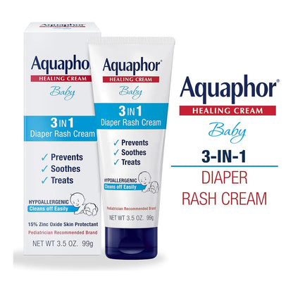 Aquaphor Baby 3 En 1 Diaper Rash Cream 99gr X 3 Und Protege Calma Y Trata