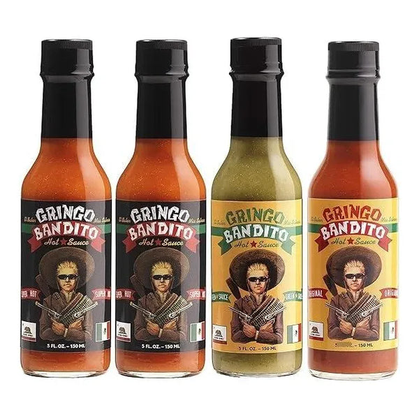 Salsa Picante Mezcla Súper Picante 150ml Paquete De 4 Sabores Verde Y Rojo