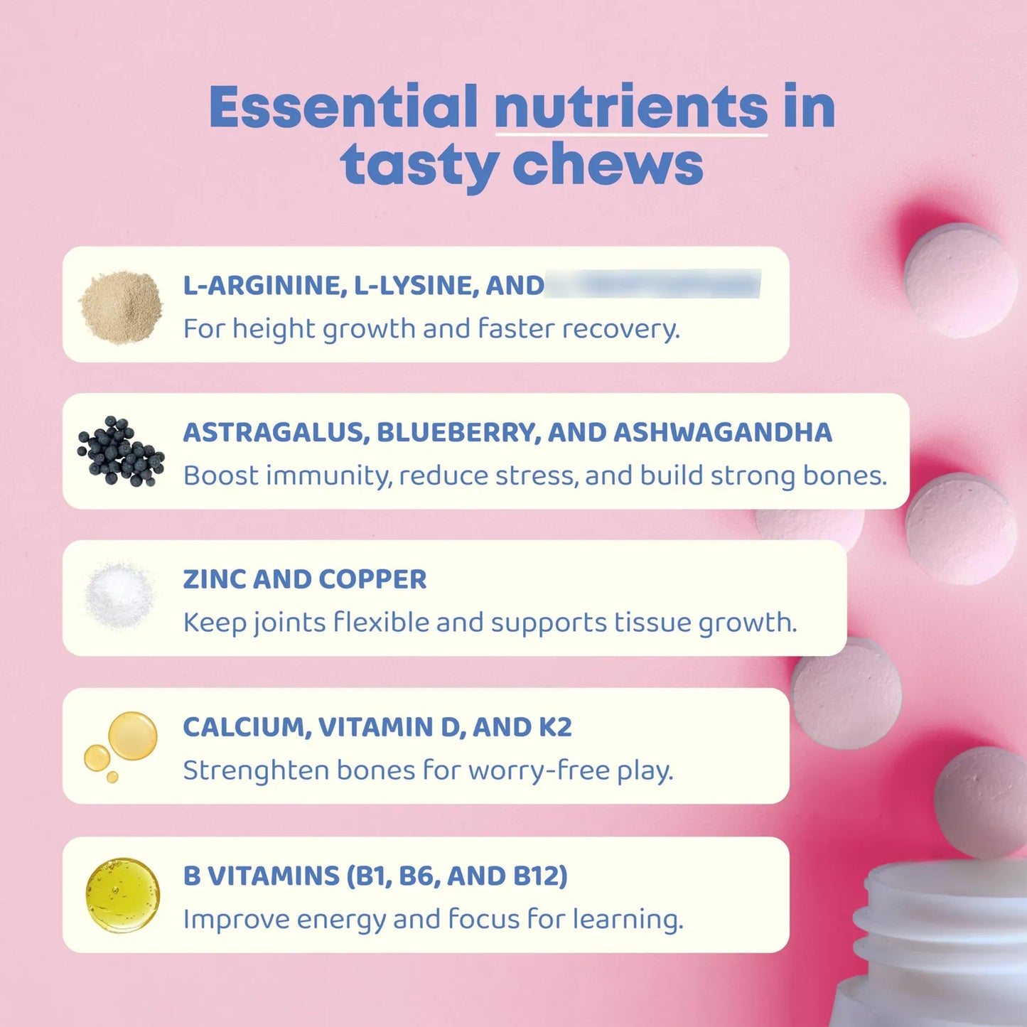 Vitaminas De Crecimiento Adolescentes Apoyo Altura Nutriente Huesos Fuertes