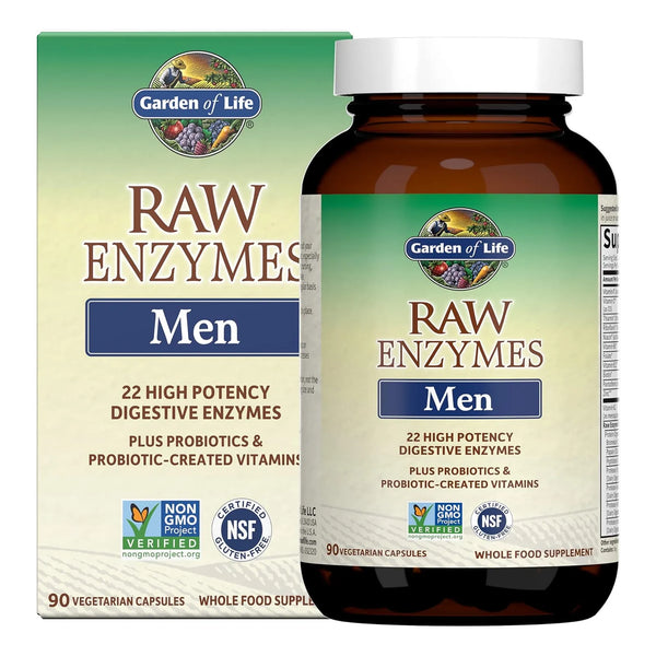 Garden Of Life 22 Enzimas Digestivas Hombres 90 Capsulas Soporte Digestivo Y Energia