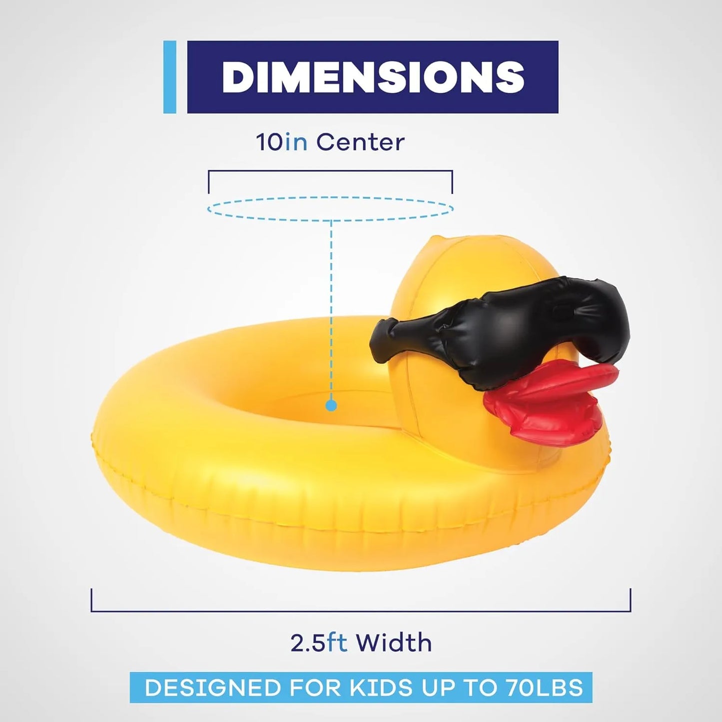 Anillo Infantil Derby Duck Flotador Inflable Para Piscina Y Playa Pack De 3