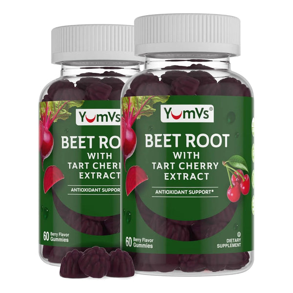 Gomitas De Remolacha Sabor Cereza Ácida Con Extracto De Baya Apoyo Antioxidante Y Circulación