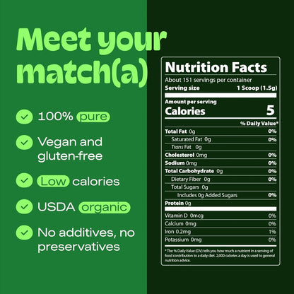 Té Verde Matcha Orgánico En Polvo Antioxidante Grado Culinario 227g