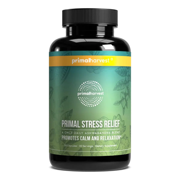 Suplemento Natural Para Aliviar El Estrés Con Ashwagandha Y LTeanina 30 Cápsulas