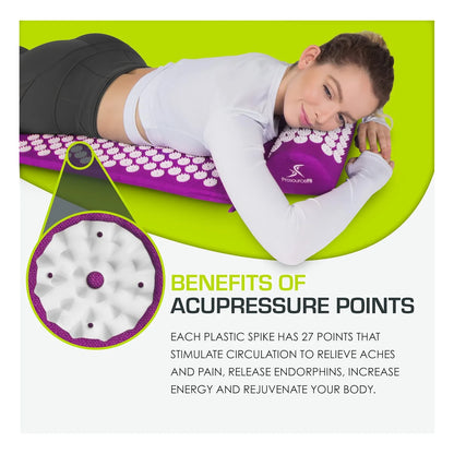 Colchoneta De Acupresion ProsourceFit Alivia Dolor Espalda Cuello Muscular