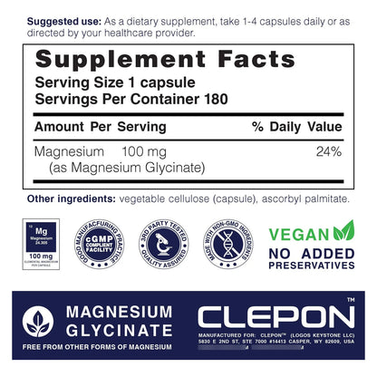 Glicinato De Magnesio Quelado Altamente Absorbente Suplemento Salud Corazón Huesos