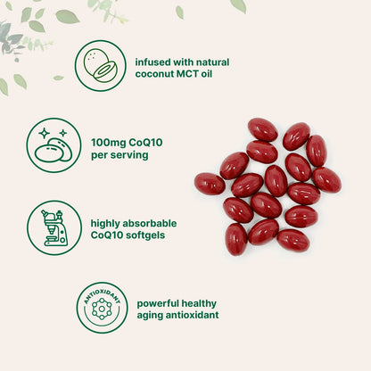 Coenzima Q10 100 Mg 240 Capsulas Blandas Aceite Coco Mct Antioxidante Energia Y Salud Cardiaca