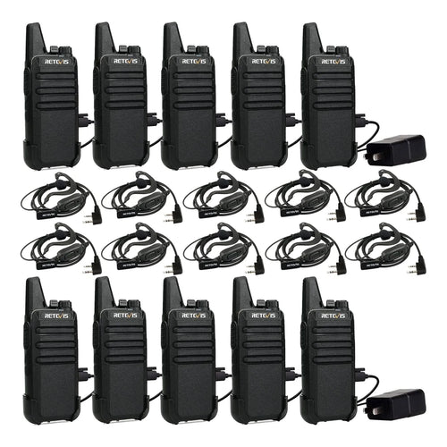 Walkie Talkies Retevis RT22 Largo Alcance Recargables USB C VOX Manos Libres