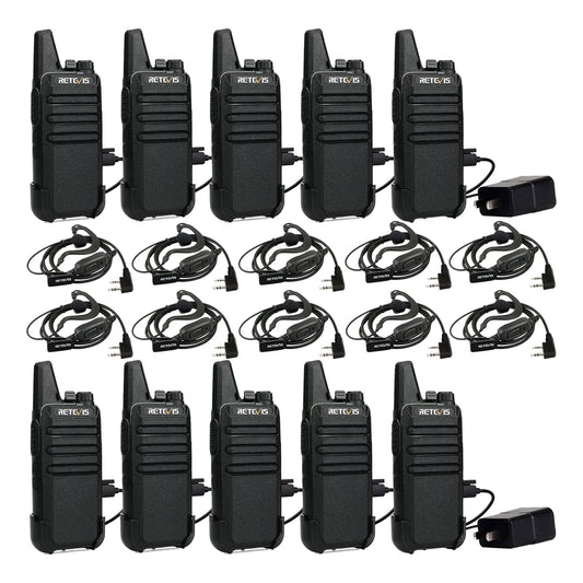 Walkie Talkies Retevis RT22 Largo Alcance Recargables USB C VOX Manos Libres