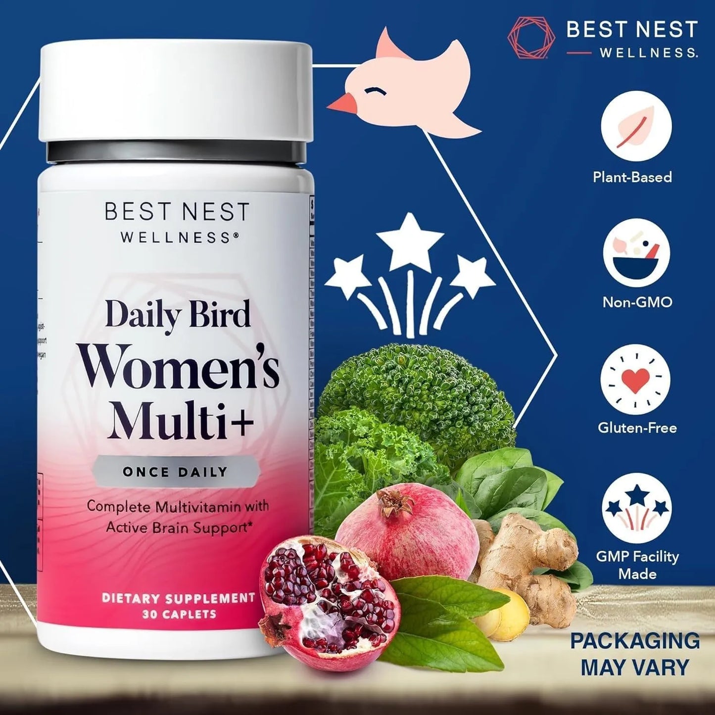 Multivitaminico Mujer Probioticos Metilfolato B12 Soporte Inmunologico Energia Diaria