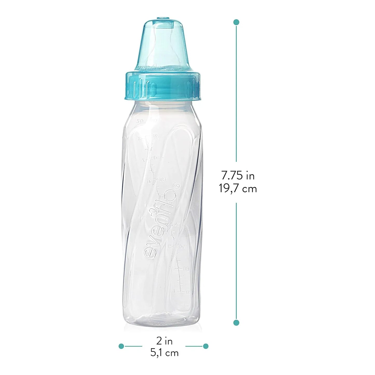 Botellas Plasticas Transparentes Para Bebe 240 Ml Libre De BPA Facil Limpieza