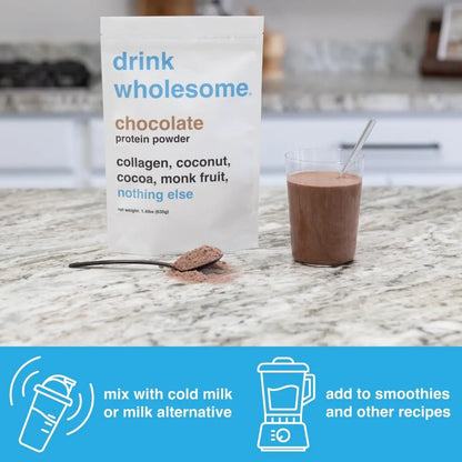 Proteína De Colágeno En Polvo Sabor Chocolate Para Estómagos Sensibles Fácil De Digerir Sin Lácteos