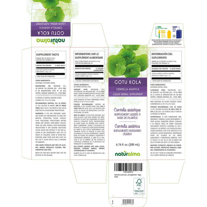 Extracto Liquido De Gotu Kola Centella Asiatica 200ml Suplemento Herbal Vegano