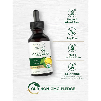 Aceite Orgánico De Orégano Carlyle 2 Onzas Vegano Y Sin Gluten Para Tu Bienestar - Imagen 2
