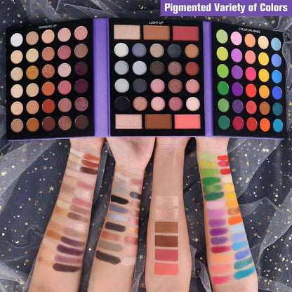 Paleta De Sombras Ucanbe 86 Colores Mate Brill Con Brochas Kit Maquillaje Profesional