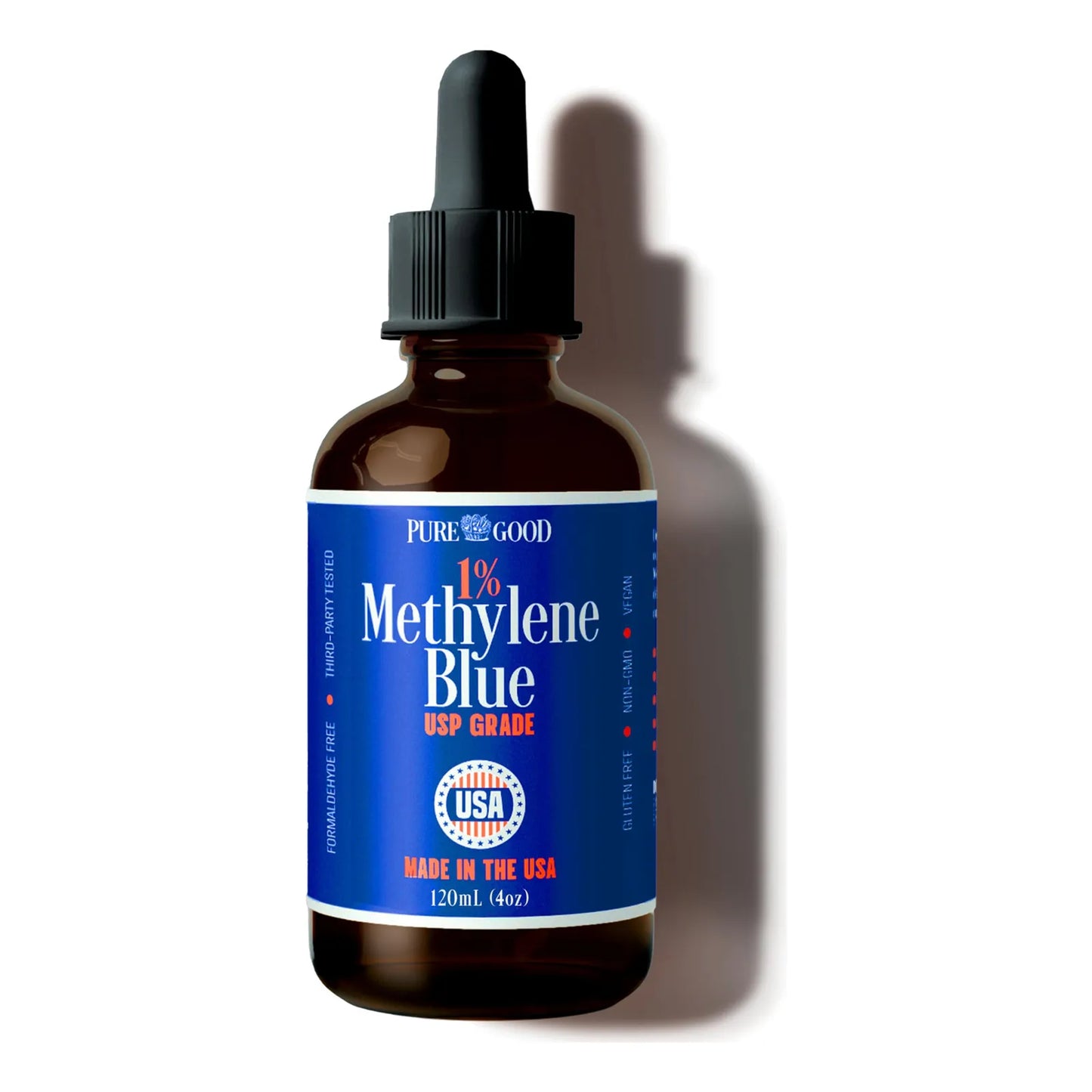 Tinte Azul De Metileno 1 Grado Farmacéutico Botella Cuentagotas 120 Ml