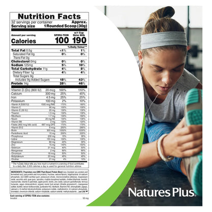 Proteina De Espirulina En Polvo Sabor Vainilla 960g Energia Vegetariana Sin Gluten