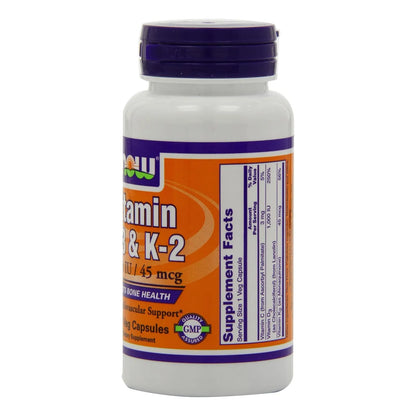 Vitamina D3 Y K2 120 Cápsulas Veganas Paquete Doble Importado EE.UU.