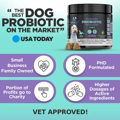Probióticos Masticables Googipet Para Perros Salud Digestiva Y Piel