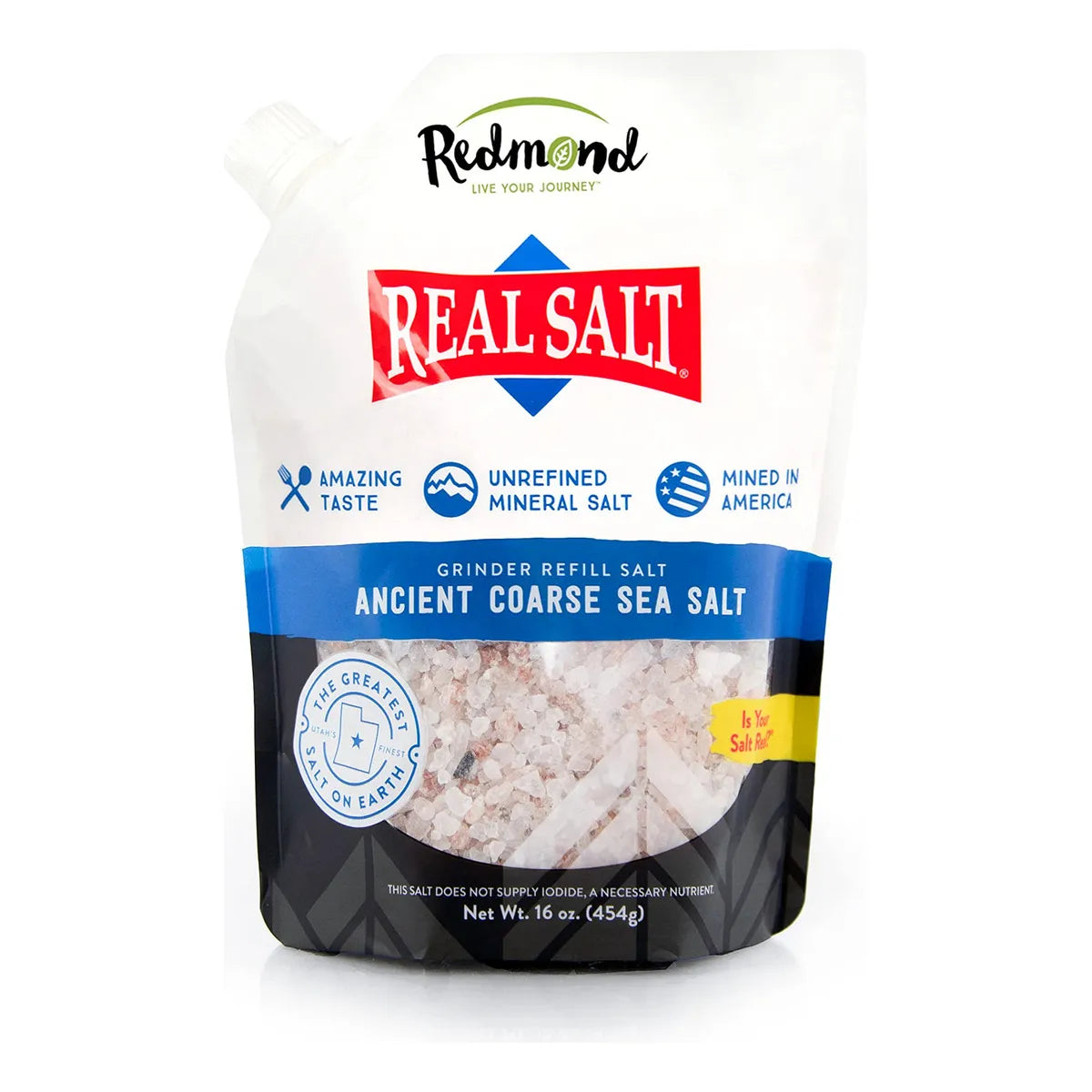 Sal Marina Natural Sin Refinar Gruesa Con Molinillo 450 Gram