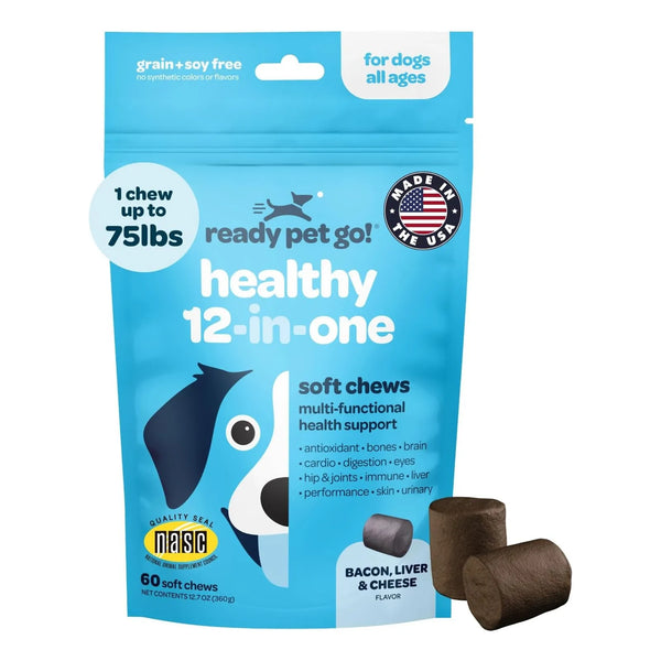 Multivitamínico Masticable 12 En 1 Con Glucosamina Para Perros Salud Articular Y Digestiva