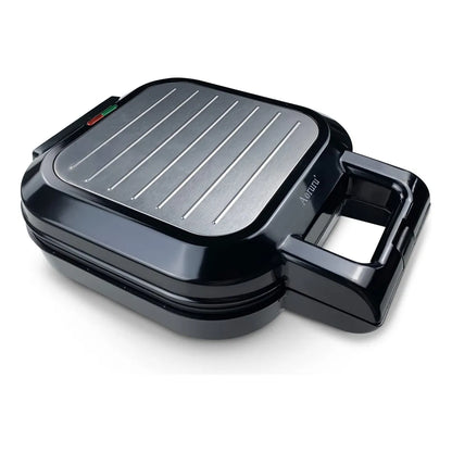 Aoruru Waffle Maker Plancha Para Gofres Belga Antiadherente 4 Mini Waffles Negro