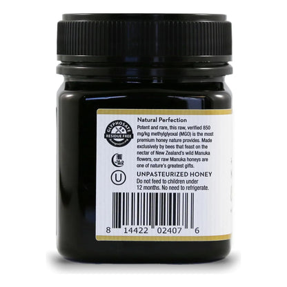 Miel De Manuka Cruda MGO 850+ 250g Premium Nueva Zelanda