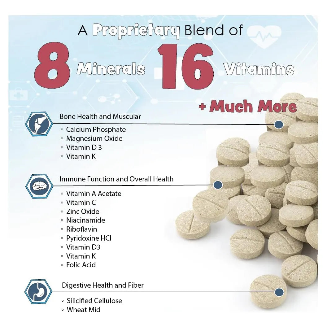 Vitaminas Esenciales Para Perros Con Sabor A Hígado 60 Tabletas Masticables