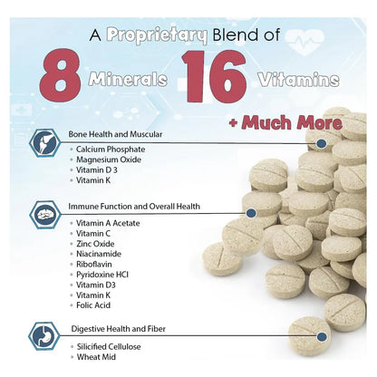 Vitaminas Esenciales Para Perros Con Sabor A Hígado 60 Tabletas Masticables