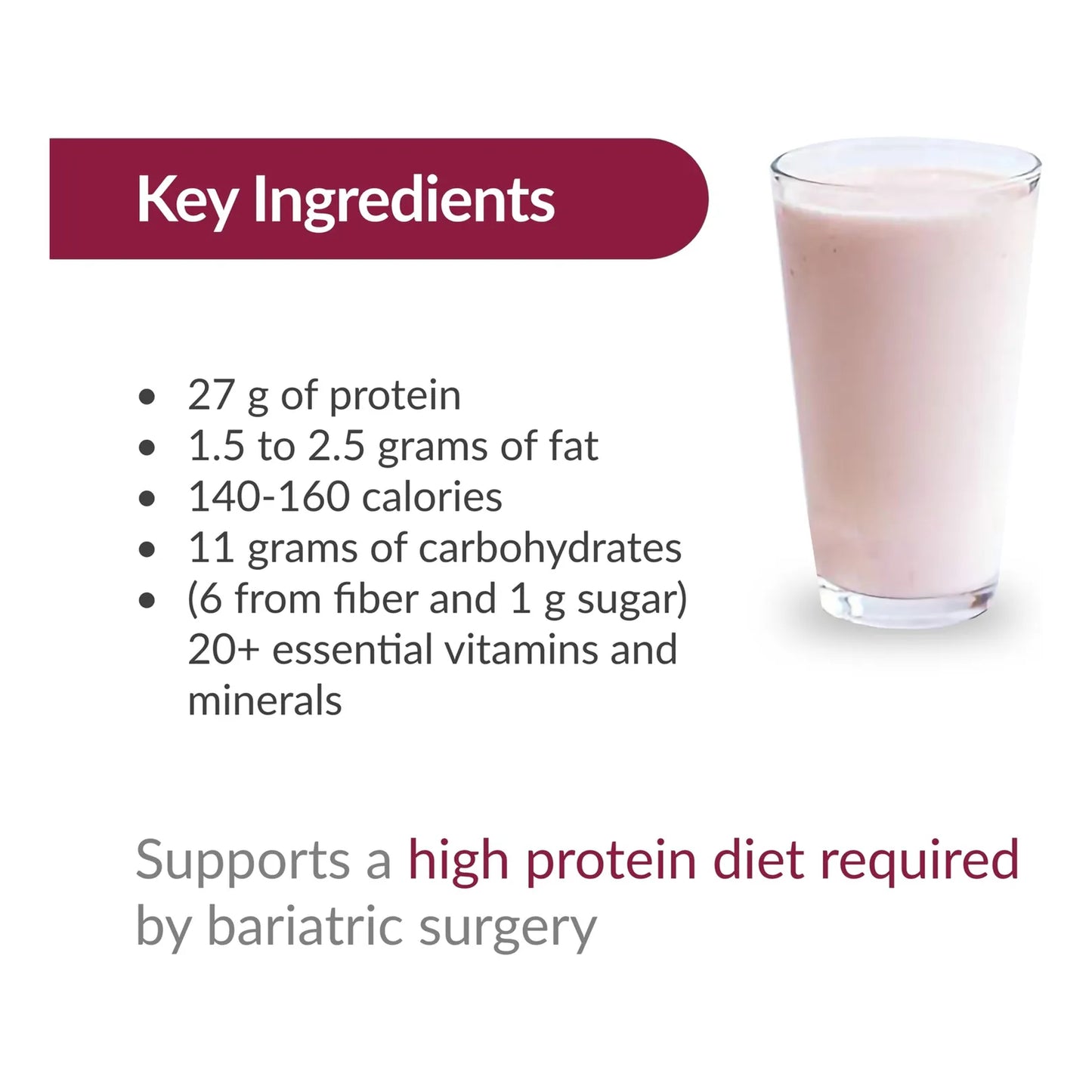 Bebida Reemplazo Comidas Alta Proteina Aislado Suero Leche Post Bariatrico