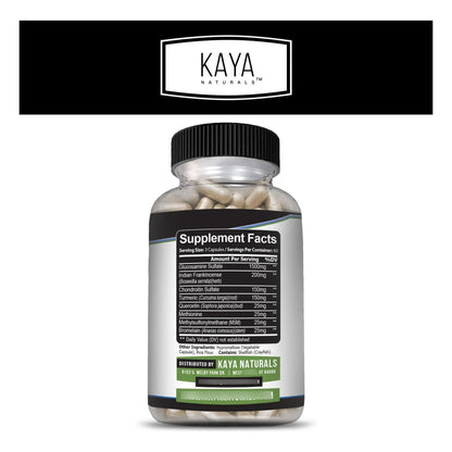 Kaya Naturals Joint Flex Aid Cápsulas De Cúrcuma Para Articulaciones 180 Unidades