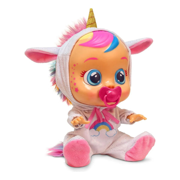 Cry Babies Dreamy Unicornio Muñeca Interactiva Con Pijama Arcoiris Y Sonidos Reales
