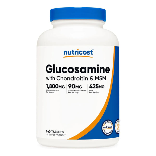 Glucosamina 1800 Mg Con Condroitina Y Msm 240 Tabletas Nutricost