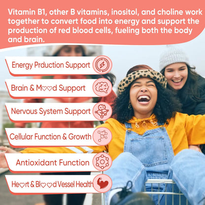 Gomitas Vitamina B1 Benfotiamina 300 Mg Allitiamina 50 Mg Tiamina 100 Mg Complejo B
