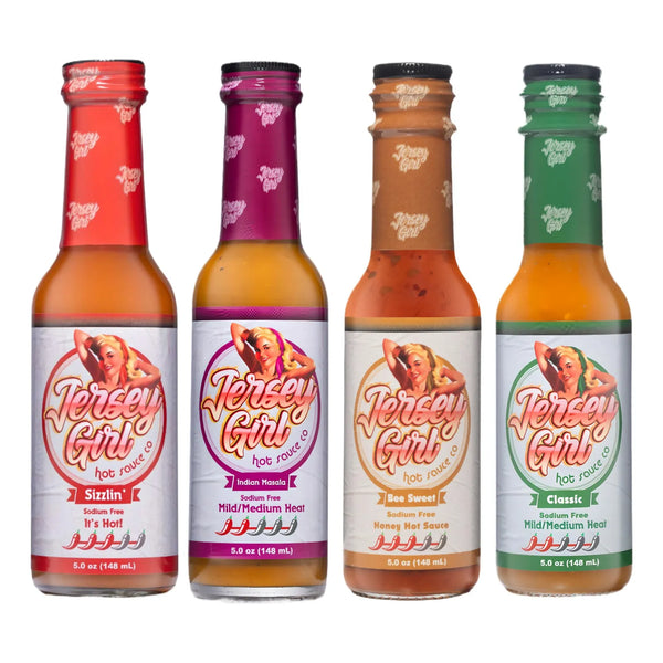 Juego De 4 Salsas Picantes Naturales Jersey Girl Sabores Artesanales