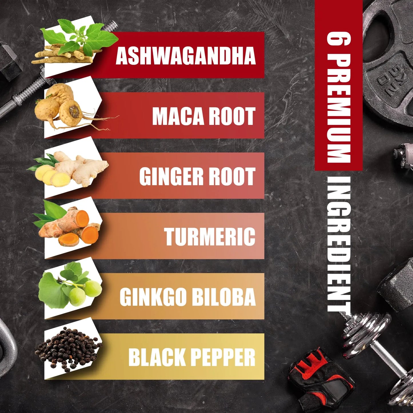 Suplemento De Maca Ashwagandha Con Cúrcuma Y Jengibre 90 Cápsulas Veganas Para Energía Y Estrés