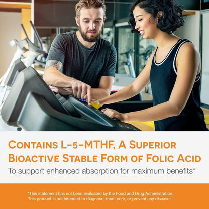 Folate L 5 Methylfolate 1667 Mcg Dfe Tabletas Sublinguales Sabor Naranja 60 Unidades