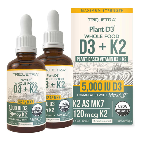 Gotas Sublinguales Vitamina D3 K2 5000 Ui Orgánicas Menaq7 Mk7