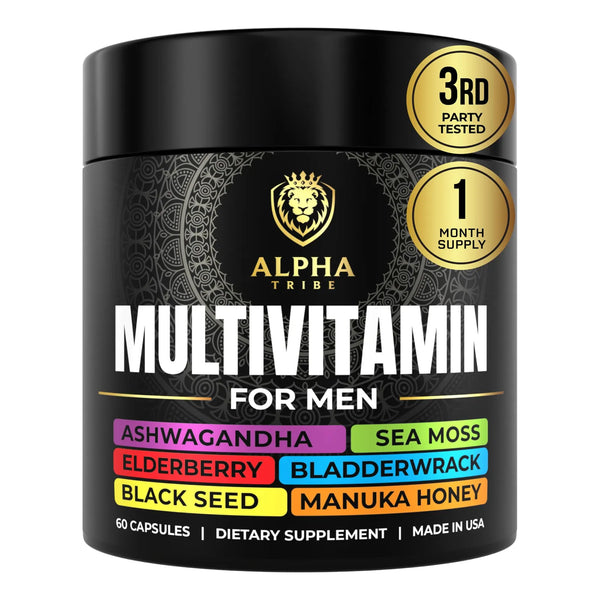 Alpha Tribe Multivitaminico Hombres Con Semilla Negra Seamoss Ashwagandha