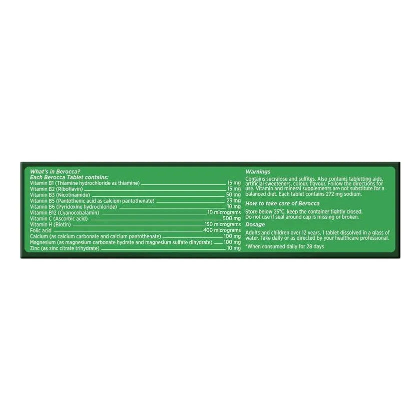 Tabletas Efervescentes Energéticas De Vitamina B Y C Sabor Naranja Paquete De 60