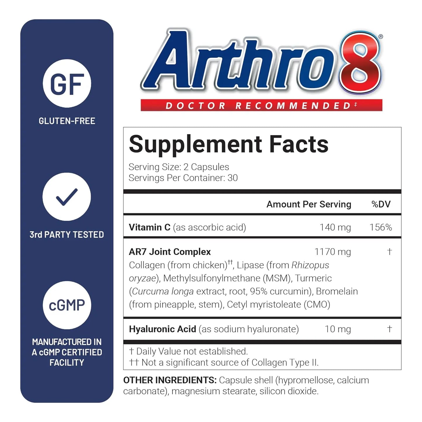 Suplemento Alivio Articular Clinico Con Curcuma Colageno Y Acido Hialuronico 60 Capsulas