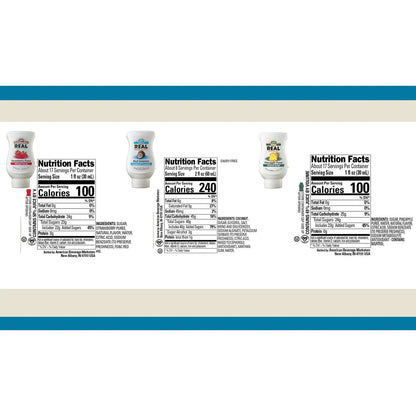 Paquete Variado Sabor Verano Crema Coco Piña Fresa Tres Bote 169 Onzas