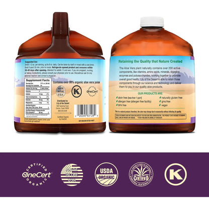 Jugo De Aloe Vera Orgánico Lily Of The Desert 118ml Puro Digestión Saludable