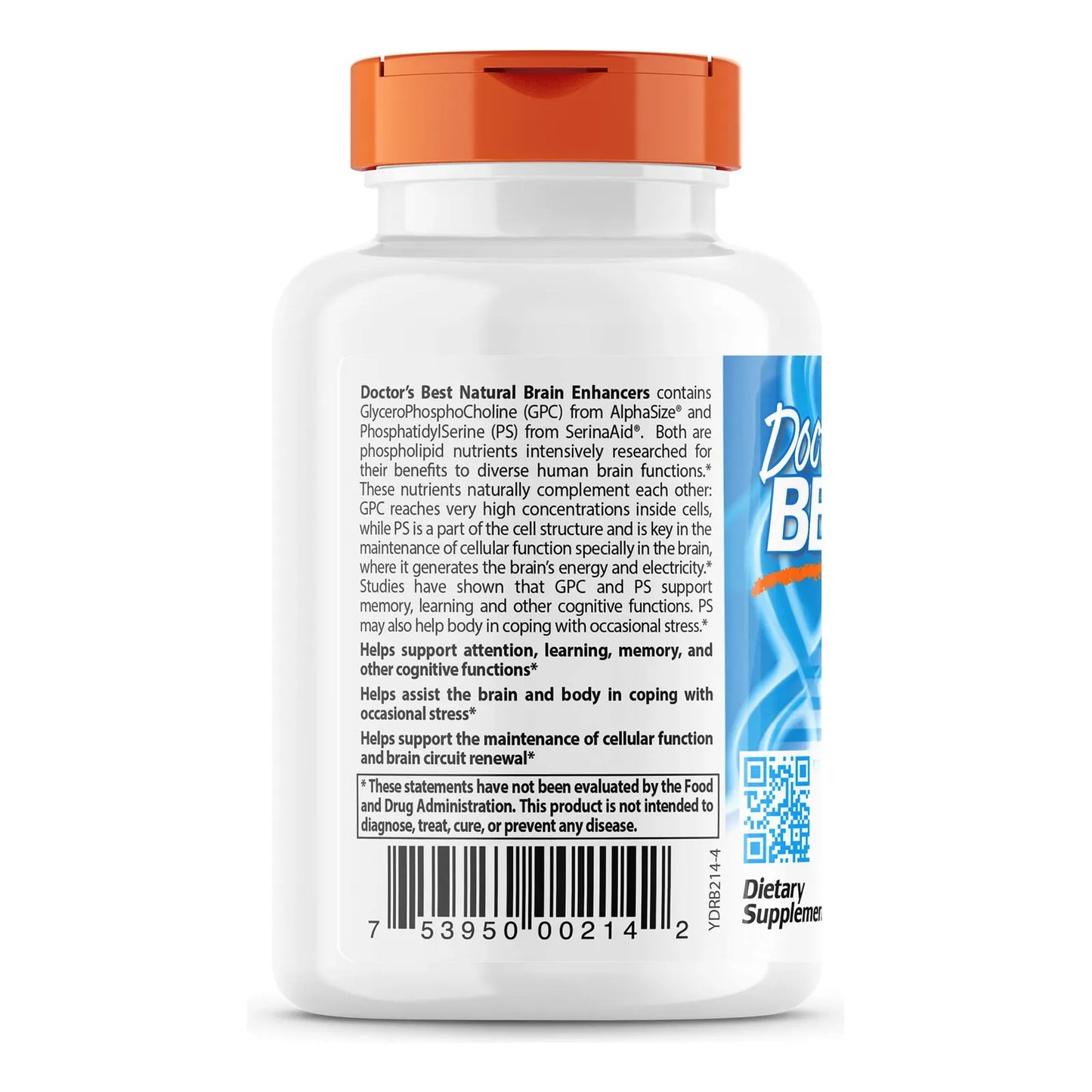Doctor's Best Potenciadores Cerebrales Naturales 60 Cápsulas Veganas Sin Gluten